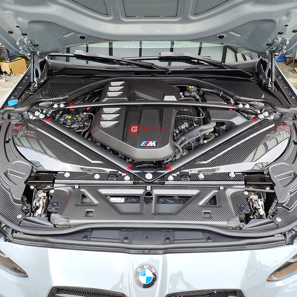 For BMW S58 G80 G81 M3 G82 M4 2021+ Carbon Engine Bay Air Intake Covers Trim Accessories