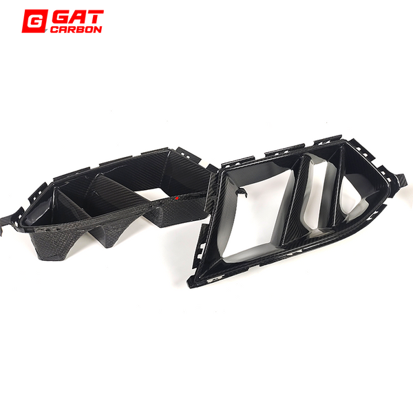 Front Bumper Vent Set For BMW G80 G82 G83 M3 M4 Dry Carbon Fiber R44 Style