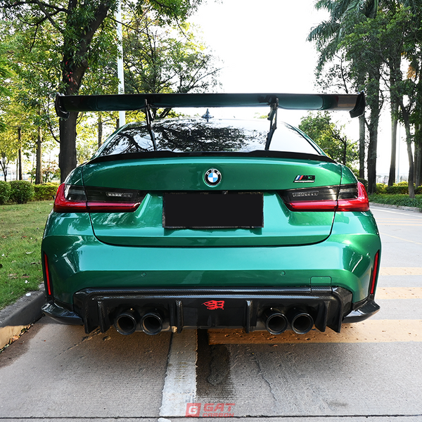 For BMW M3 M4 G80 G82 3D Style Rear Spoiler Dry Carbon Fiber
