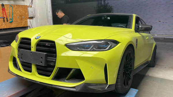 For BMW M3 M4 G80 G82 2021+ Dry Carbon Fiber MP Style Front Lip