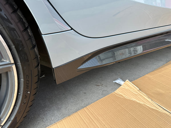 2Pcs/Set Side Skirt OEM Style For BMW M3 G80 M4 G82 2021+ Dry Carbon Fiber