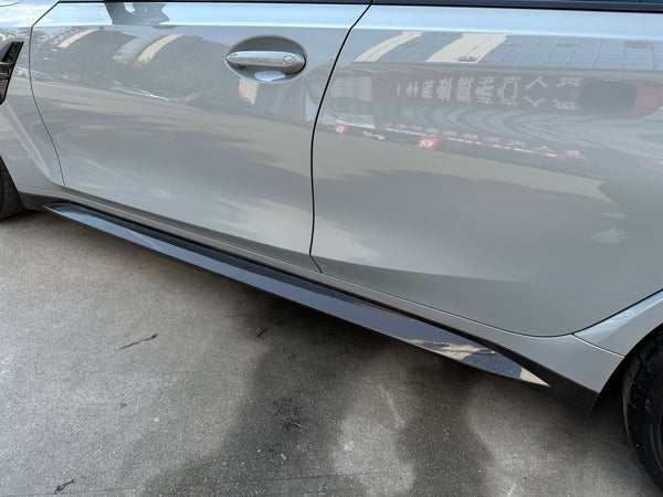 2Pcs/Set Side Skirt OEM Style For BMW M3 G80 M4 G82 2021+ Dry Carbon Fiber