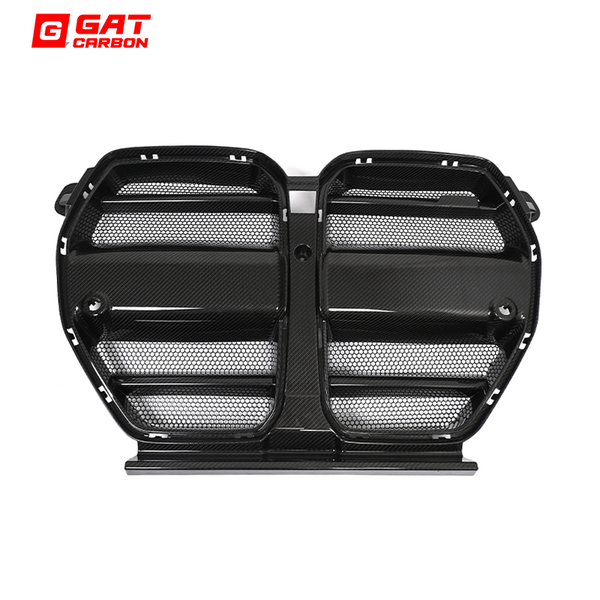 Dry Carbon Fiber Front Grille One-Piece ST StyleFor BMW M3 M4 G80 G82 G83 2021+