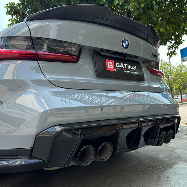 Dry Carbon Fiber Rear Diffuser Frame Upper Strip For BMW G80 M3 G82 M4 2021+ 3pcs