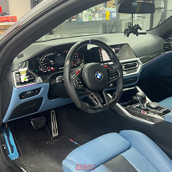 Dry Carbon Fiber Steering Wheel For BMW G80 M3 G82 M4 Old Upgrade 2025 M4 New Customized