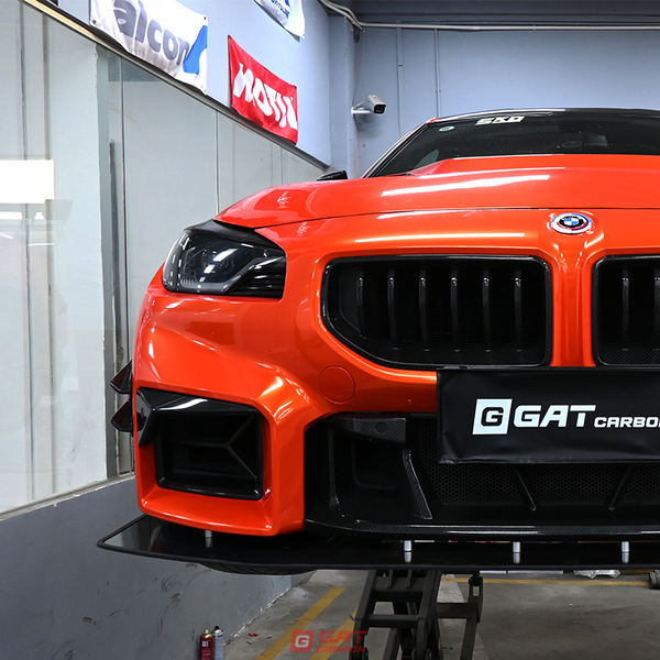 Dry Carbon Fiber Front Bumper Vent Set C-T Style For BMW M2 G87 2023+