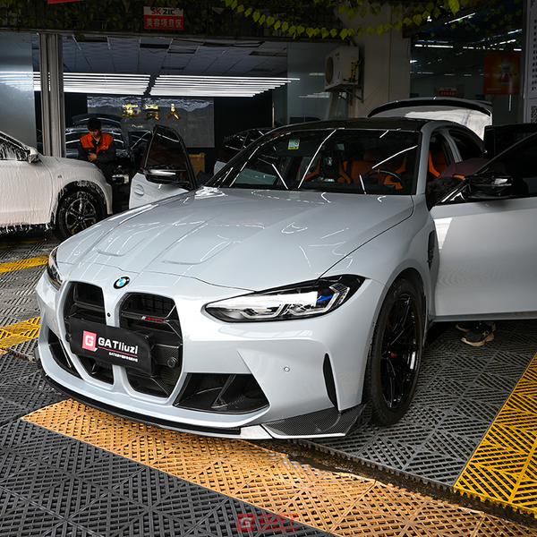 For BMW G80 G81 M3 G82 M4 2021-IN CS Style Front Lip Real Dry Carbon Fiber