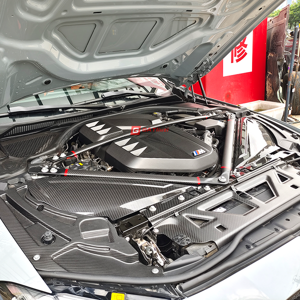 For BMW S58 G80 G81 M3 G82 M4 2021+ Carbon Engine Bay Air Intake Covers Trim Accessories