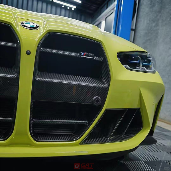 Front Bumper Vent Set For BMW G80 G82 G83 M3 M4 Dry Carbon Fiber R44 Style