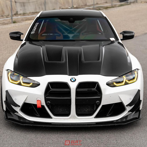 For BMW G80 M3 G82 G83 M4 2021+ DRY Carbon Fiber GT4 Style Canard Set