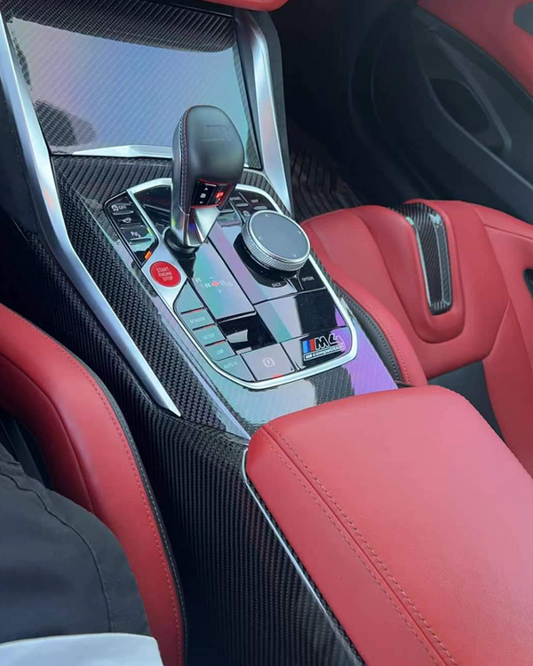 For BMW G20 G21 G80 3 4 Series M3 M4 2021+ Carbon Fiber Interior Instrument Panel Air Outlet Shift Panel