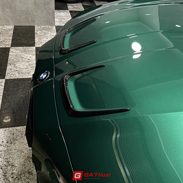 For BMW M3 G80 M4 G82 G83 2021+ Car Carbon Fiber Front Hood Scoop Vent Frame Trim