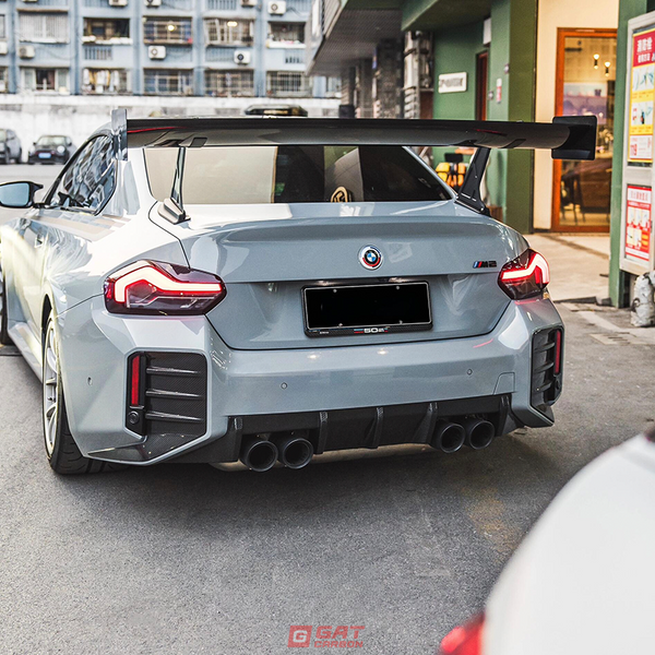 For BMW M2 M3 M4 G87 G80 G82 Dry Carbon Fiber Ver Style Rear Spoiler