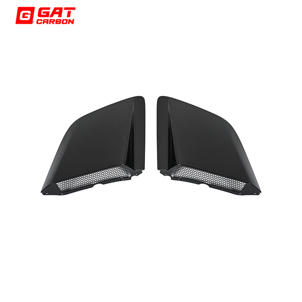 2PCS/Set Auto Accessoires For Audi R8 V10 2017-2023 Dry Carbon Fiber Side Blades Door FendersVent Cover Trims BodyKit