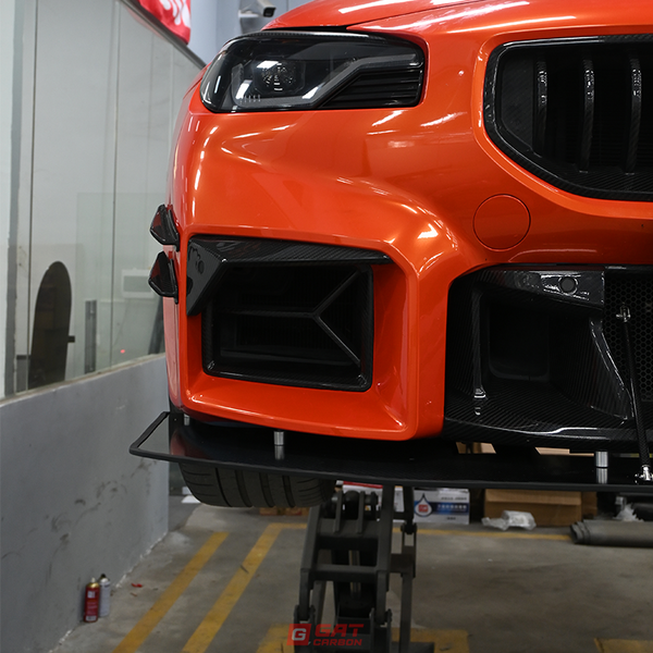 Dry Carbon Fiber Front Bumper Vent Set C-T Style For BMW M2 G87 2023+