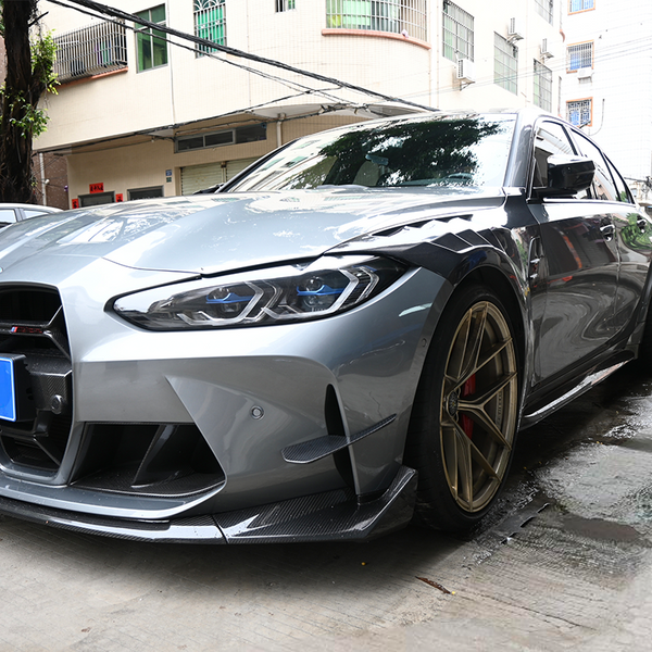 Dry Carbon Fiber Canard Set For BMW M3 M4 G80 G82 G83 2021+ 3D Style 2pcs