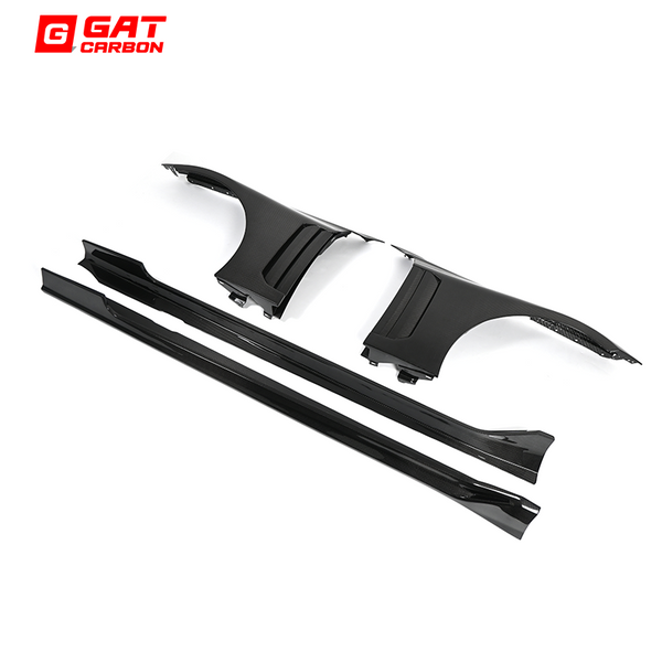 Dry Carbon Fiber V Style Side Skirt & Fender Set For BMW G87 M2 2023+ Body Kit