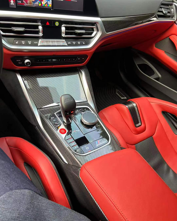For BMW G20 G21 G80 3 4 Series M3 M4 2021+ Carbon Fiber Interior Instrument Panel Air Outlet Shift Panel