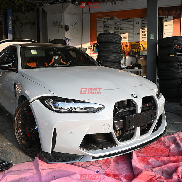 For BMW G80 G81 M3 G82 M4 2021-IN CS Style Front Lip Real Dry Carbon Fiber