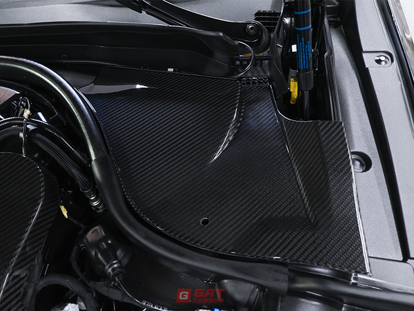 For BMW G90 M5 Dry Carbon Fiber Engine Bay Cover Set Carbon Fiber Top Corner Panels