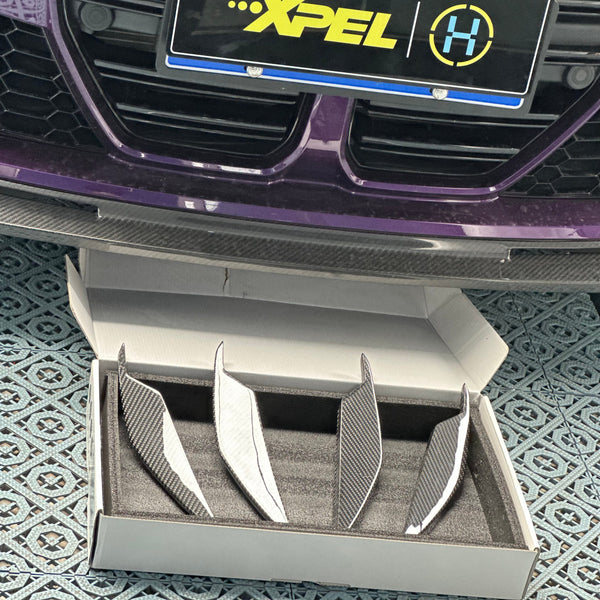 4 PCS/Set AC Style Dry Carbon Fiber Canards For BMW M3 M4 G80 G82 G83