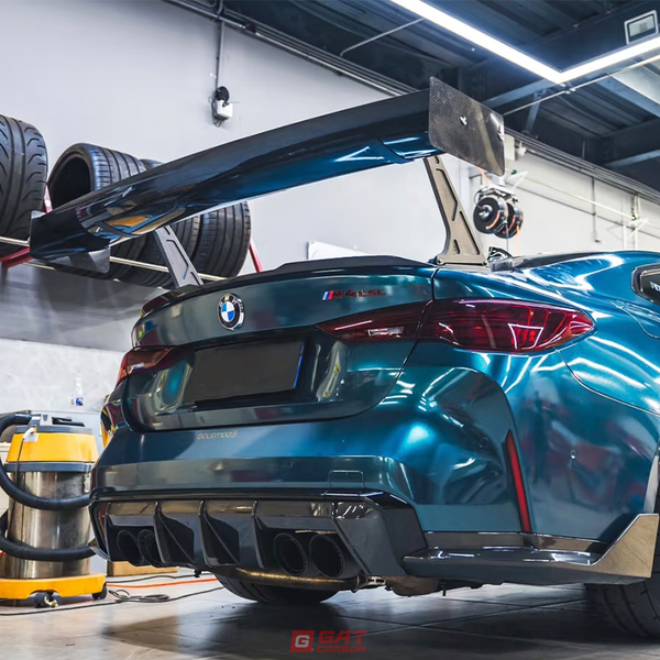 For BMW M2 M3 M4 G87 G80 G82 Dry Carbon Fiber Ver Style Rear Spoiler