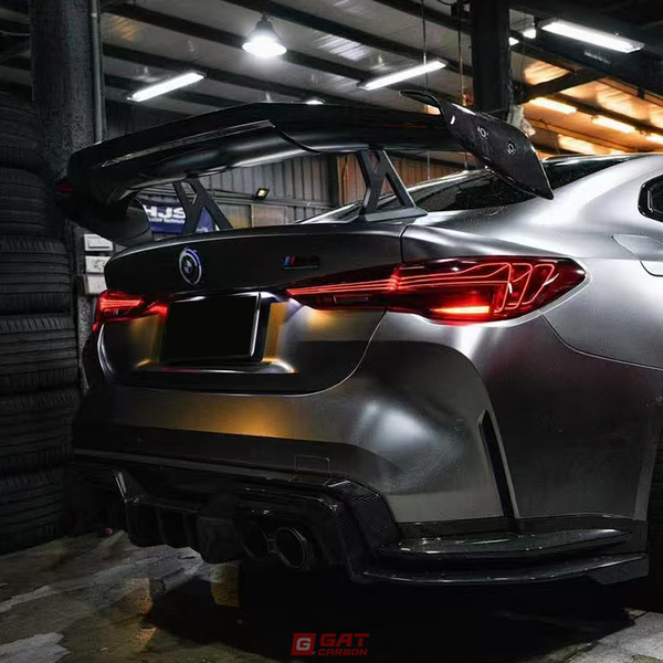 For BMW M2 M3 M4 G87 G80 G82 AT-R3 Style Rear Spoiler Dry Carbon Fiber Fixed Wing Spoiler Car Modification Decoration Spoiler