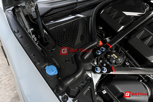 For BMW G87 M2 G80 G81 M3 G82 M4 Dry Carbon Fiber Engine Top Corner Panels