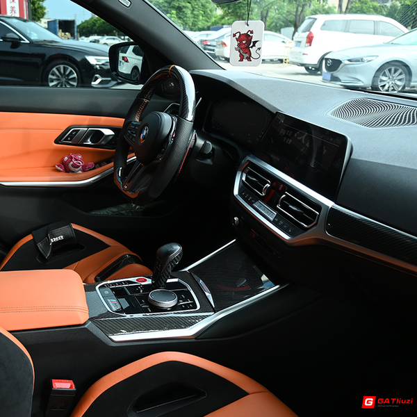 Dry Carbon Fiber Gear Shift Cover For BMW M2 M3 M4/X3M X4M X5M X6M Lci/XM Gear Selector Cover Knob Trim