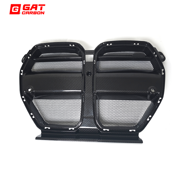 Dry Carbon Fiber Front Grille One-piece V Style For BMW M3 M4 G80 G82 G83 2021+