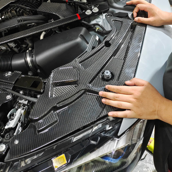 Dry Carbon Fiber Trim Cover For BMW M3 G80 M4 G82 G83 2021-2025Replacement Lamp Eyebrow Cover