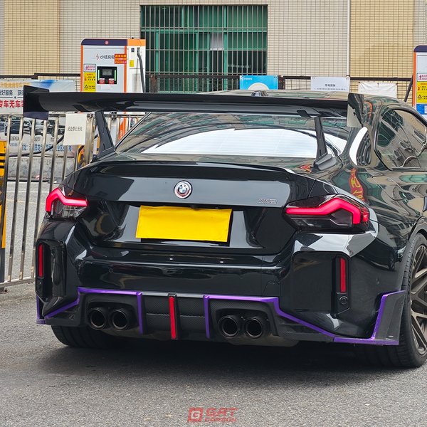 For BMW M2 M3 M4 G87 G80 G82 Dry Carbon Fiber Ver Style Rear Spoiler