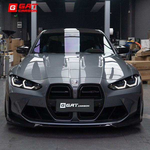 For BMW M3 M4 G80 G82 2021+ Dry Carbon Fiber A Style Front Lip