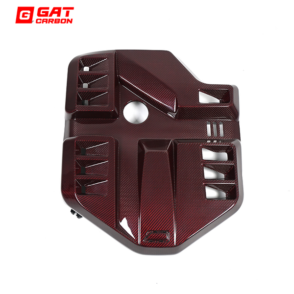 For BMW G87 M2 2023+ G82 M4 G80 M3 2021+ Red Carbon Engine Cover Trim Accessories
