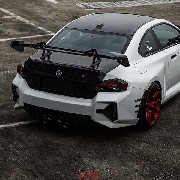 For BMW M2 M3 M4 G87 G80 G82 AT-R3 Style Rear Spoiler Dry Carbon Fiber Fixed Wing Spoiler Car Modification Decoration Spoiler