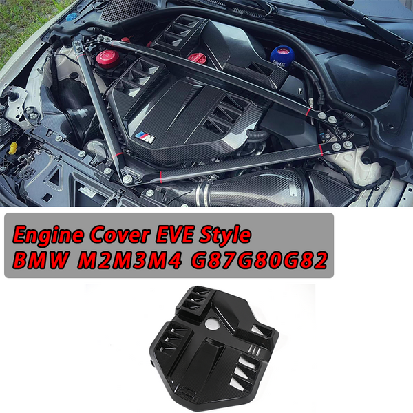 For BMW G87 M2 2023+ G80 M3 G82 M4 2021+ Dry Carbon Fiber Engine Cover