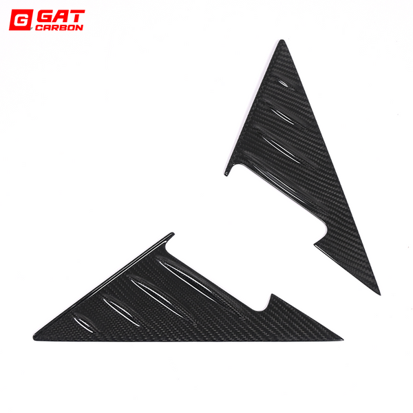 2PCS Car Mirror Caps Side Window Spoiler Triangle Cover Trim For BMW G87 M2 Dry Carbon Fiber Accessories