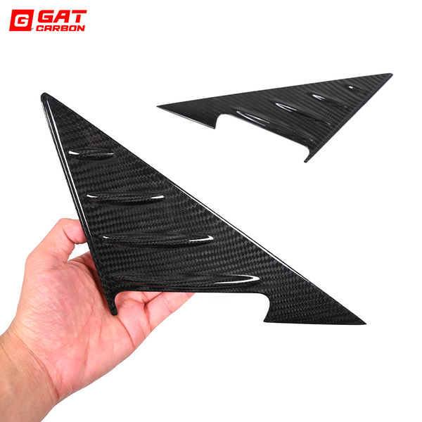 2PCS Car Mirror Caps Side Window Spoiler Triangle Cover Trim For BMW G87 M2 Dry Carbon Fiber Accessories