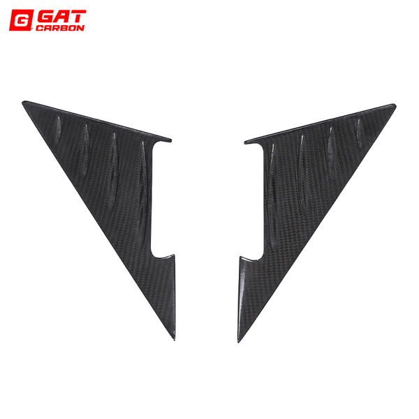 2PCS Car Mirror Caps Side Window Spoiler Triangle Cover Trim For BMW G87 M2 Dry Carbon Fiber Accessories