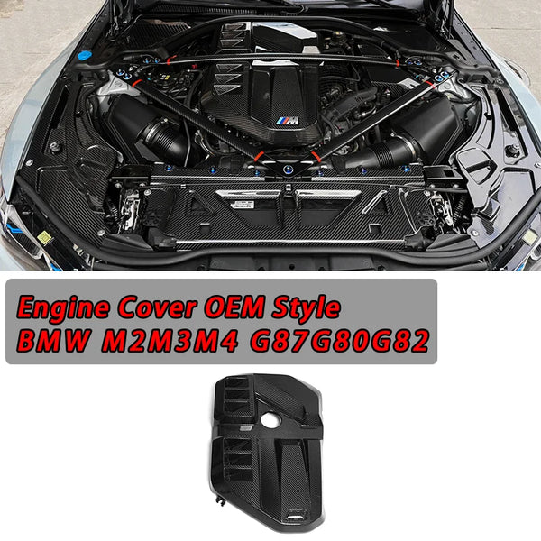 Dry Carbon Fiber Engine Cover For BMW G87 M2 G80 M3 G82 G83 M4 2021-2025