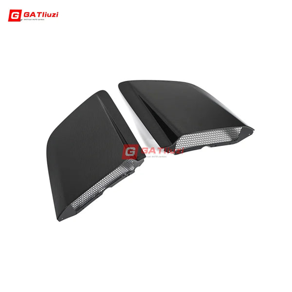 2PCS/Set Auto Accessoires For Audi R8 V10 2017-2023 Dry Carbon Fiber Side Blades Door FendersVent Cover Trims BodyKit