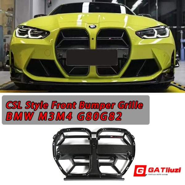 Dry Carbon Fiber Front Grille CLS Style For BMW M3 M4 G80 G82 G83 2021+