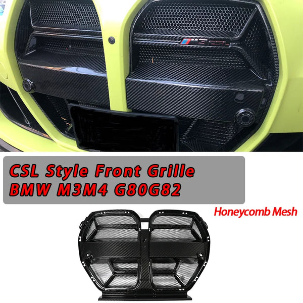 Dry Carbon Fiber Front Grille CLS Style For BMW M3 M4 G80 G82 G83 2021+
