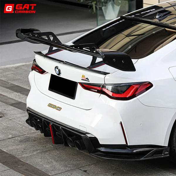 For BMW M2 M3 M4 G87 G80 G82 AT-R3 Style Rear Spoiler Dry Carbon Fiber Fixed Wing Spoiler Car Modification Decoration Spoiler
