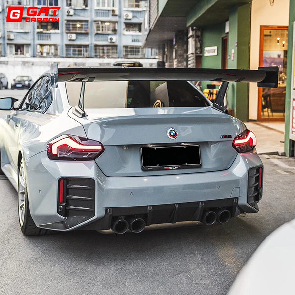 For BMW M2 M3 M4 G87 G80 G82 Dry Carbon Fiber Ver Style Rear Spoiler