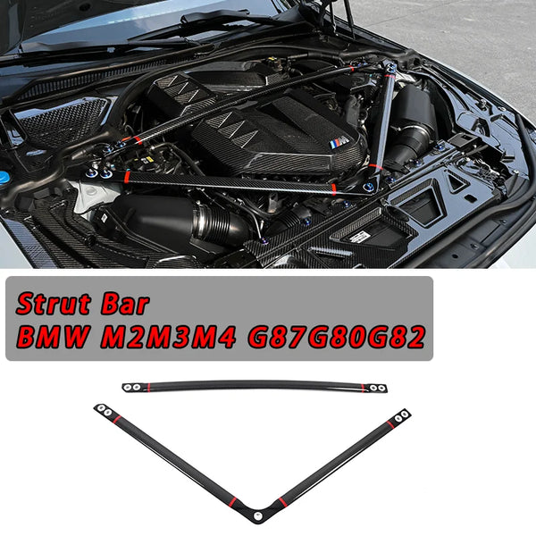Dry Carbon Fiber Engine Strut Bar For BMW G80 M3 G82 G83 M4 G87 M2
