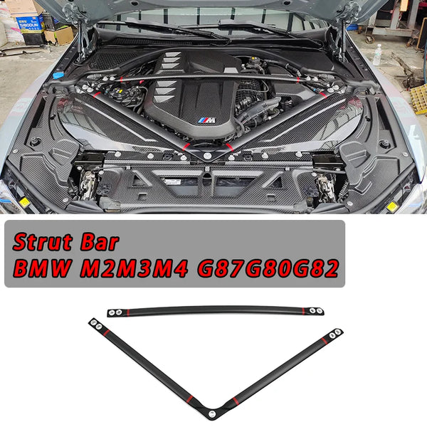 Dry Carbon Fiber Engine Strut Bar For BMW G80 M3 G82 G83 M4 G87 M2
