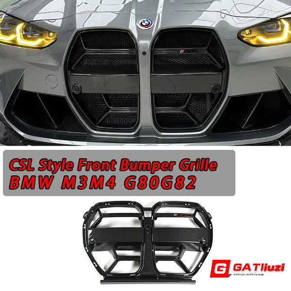 Dry Carbon Fiber Front Grille CLS Style For BMW M3 M4 G80 G82 G83 2021+