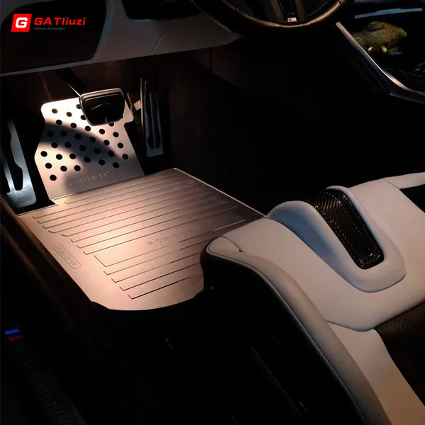 For BMW G80M3 G82M4 2021+ Magnesium Aluminum Alloy Car Need Drilling Non-slip Foot Pedals Rest Accelerator Tray Accessories