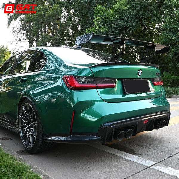 For BMW M3 M4 G80 G82 3D Style Rear Spoiler Dry Carbon Fiber
